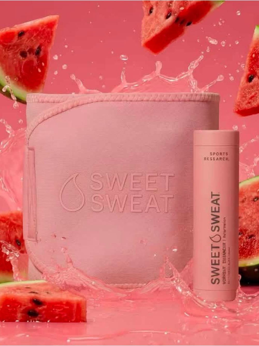 NIB Sweet Sweat Pink Waist Trimmer & Watermelon Enhancer